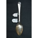 Monogrammed Silver Table Spoon by Thomas Wallis - London 1814, approx 68g