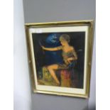Gilt Framed Print - Exotic Lady