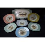 Seven Norwegian Fish Plates