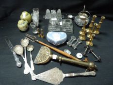Tray Lot of Vintage Glassware and Plated Items