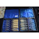 Two Boxed Silver Plated Cutlery Sets