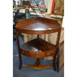 Victorian Mahogany Corner Wash Stand