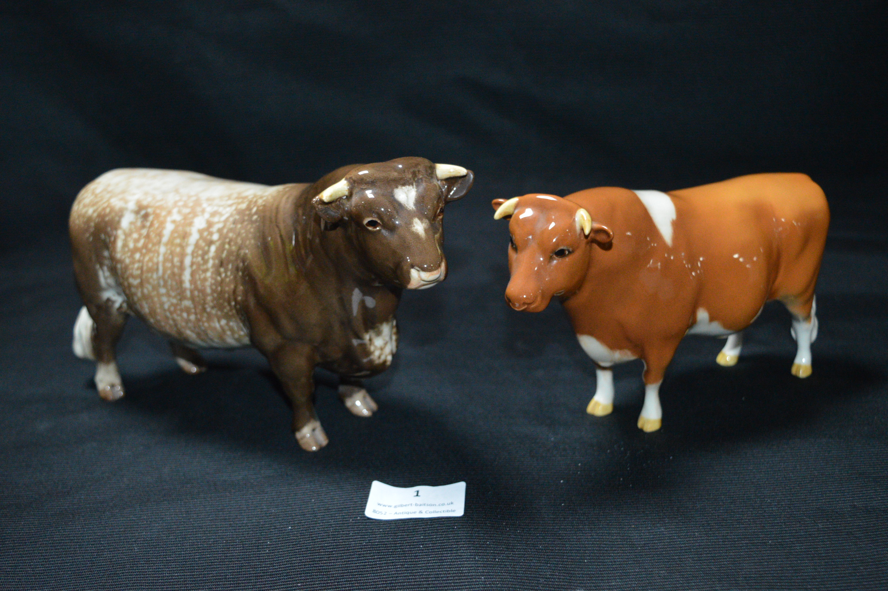 Two Beswick Bulls