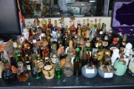 Large Collection of Miniature Alcohol Bottles