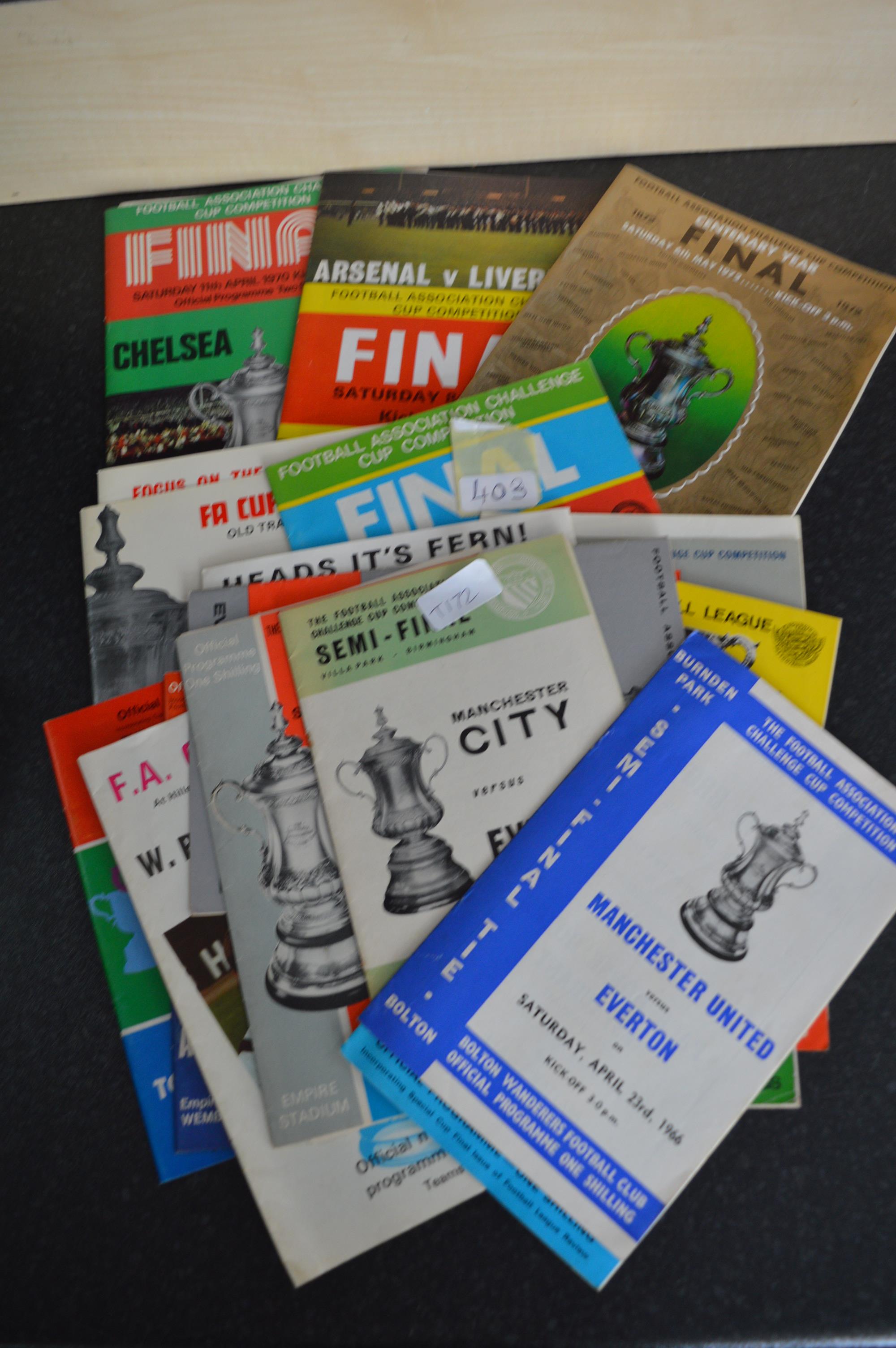 Collection of Assorted Football Programmes