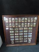 Framed Collection of Players Cigarette Cards - Cyc