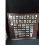 Framed Collection of Players Cigarette Cards - Cyc