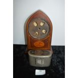 Inlaid Mahogany Mantel Clock (Distressed) and a Hu