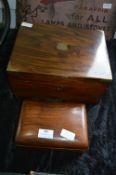 Two Victorian Boxes Including Distressed Writing S
