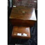 Two Victorian Boxes Including Distressed Writing S