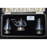 Boxed Silver Cruet Set