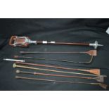 Collection of Shooting Sticks and Riding Crops