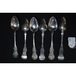 Six Silver Teaspoons - total Weight 130g