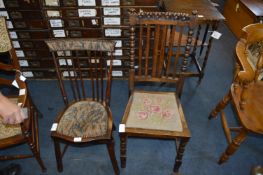 Pair of Small Hall Chairs