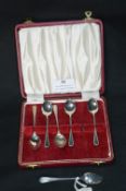 Boxed Set of Six Silver Teaspoons - Birmingham 1962, Approx 7g each (42g Gross)