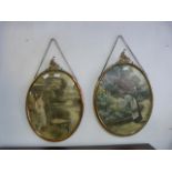 Pair of Brass Framed Country Prints