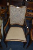 Inlaid Mahogany Armchair