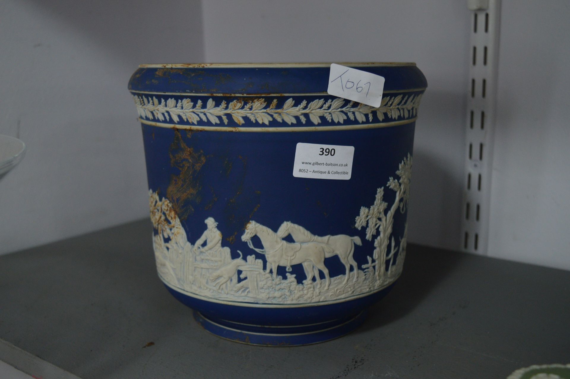 Adams Blue & White Planter