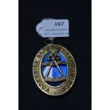 Hallmarked Silver Gilt Medallion "Yorkshire North & East Ridings Assistant" - Birmingham 1967