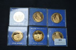 Six William Wilberforce Bronze Medallions