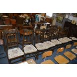 Six Ercol Dining Chairs and Two Carvers