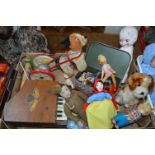 Collection of Vintage Toys Including Kewpie Doll, Pull Along Puppies, Clockwork Toys, etc.