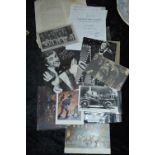 Collection of Ephemera and Frankie Vaughan Signed