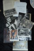 Collection of Ephemera and Frankie Vaughan Signed