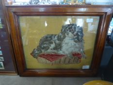 Framed Embroidery of a Spaniel