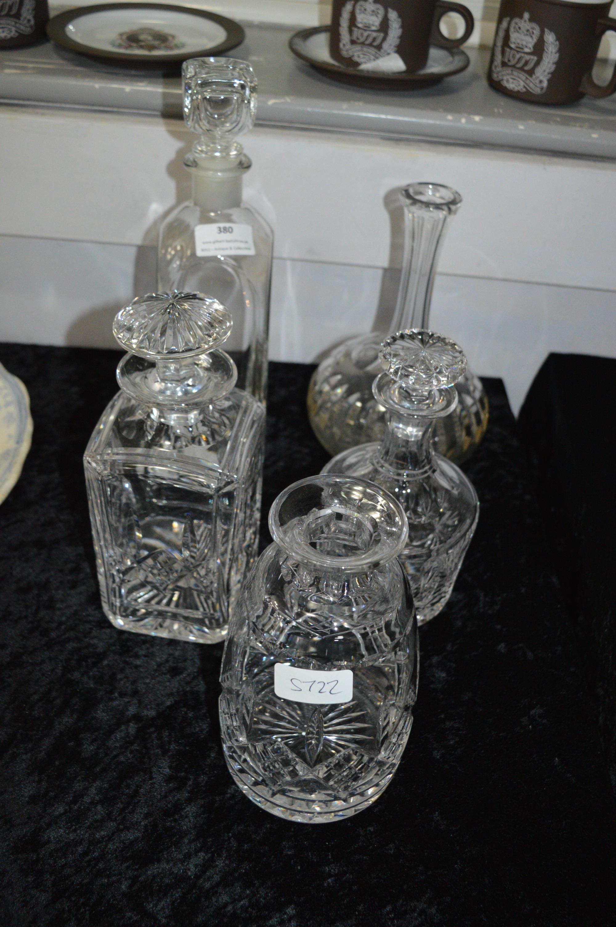 Collection of Cut Glass Decanters