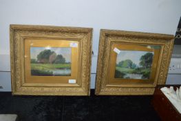 Pair of Gilt Framed Victorian Watercolours