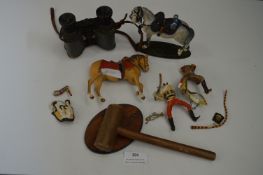 Collection of Diecast Toy Figures, Opera Glaases,