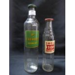 Two Motor Oil Bottles - BP and Shell