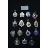 Fifteen Vintage Silver Hull Rugby Medals