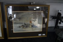 Framed Water of a Marine Scene