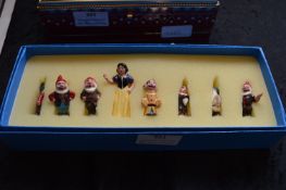 Set of Painted Lead Figures - Snow White and the S