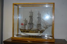 Model of Ship in Display Case - The Bathia (Built