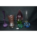 Seven Pieces of Art Glass Including One Murano and