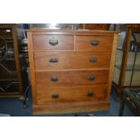 Victorian Satinwood Two over Three Chest of Drawer