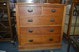 Victorian Satinwood Two over Three Chest of Drawer