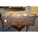 Large Vintage Leather Suitcase