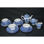 Staffordshire Blue & White Tea Ware (Seventeen Pie