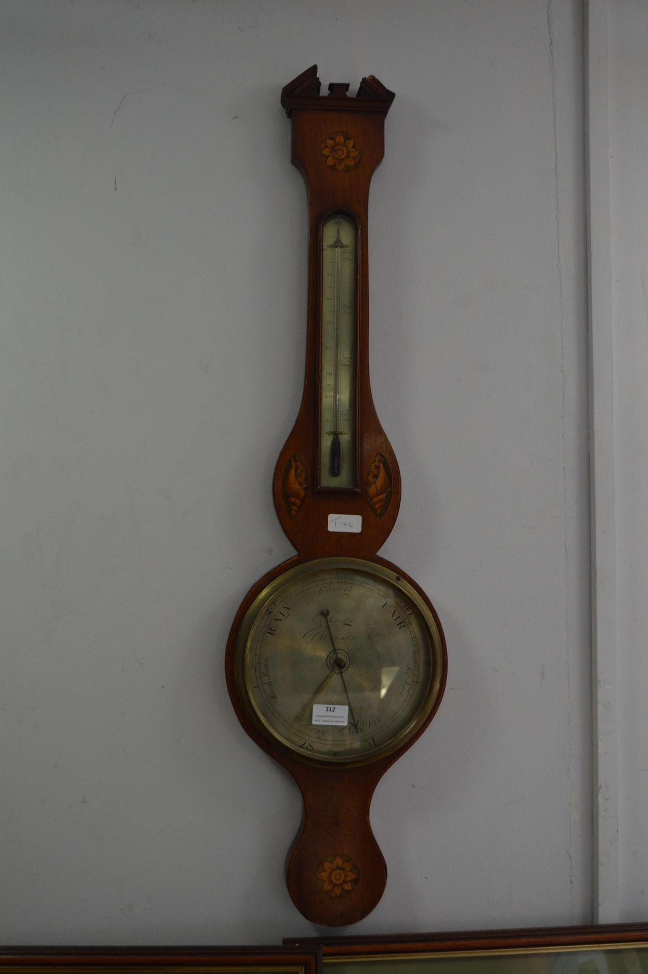 Victorian Inlaid Barometer made in Bristol