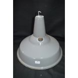 *Large Grey Enamel Lamp Shade