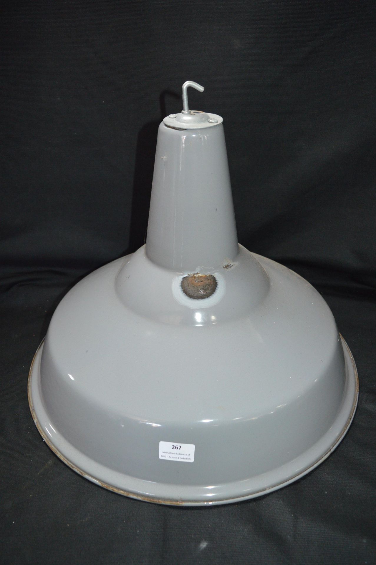 *Large Grey Enamel Lamp Shade