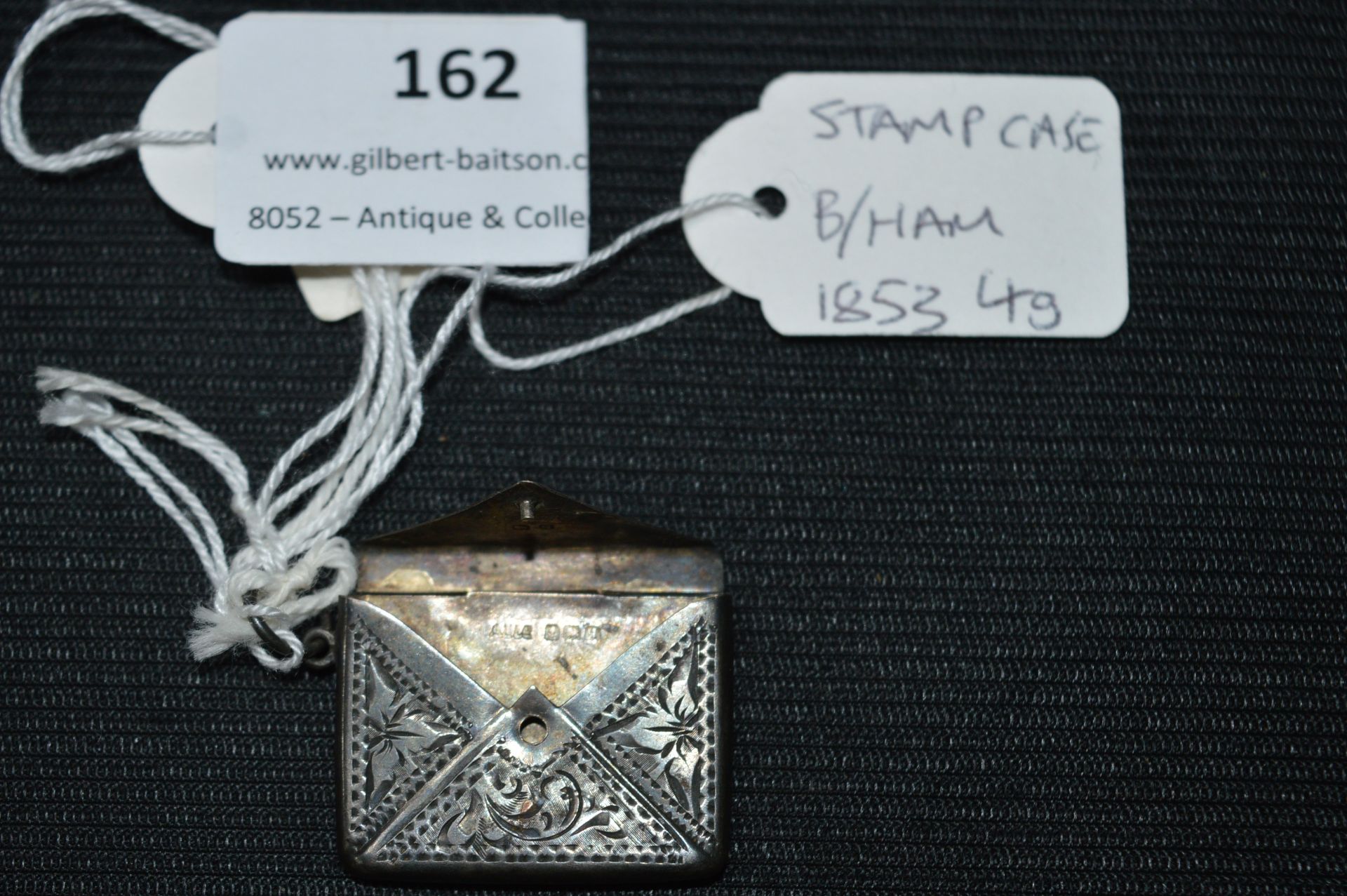 Hallmarked Silver Stamp Case - Birmingham 1853, approx 4g - Image 2 of 2