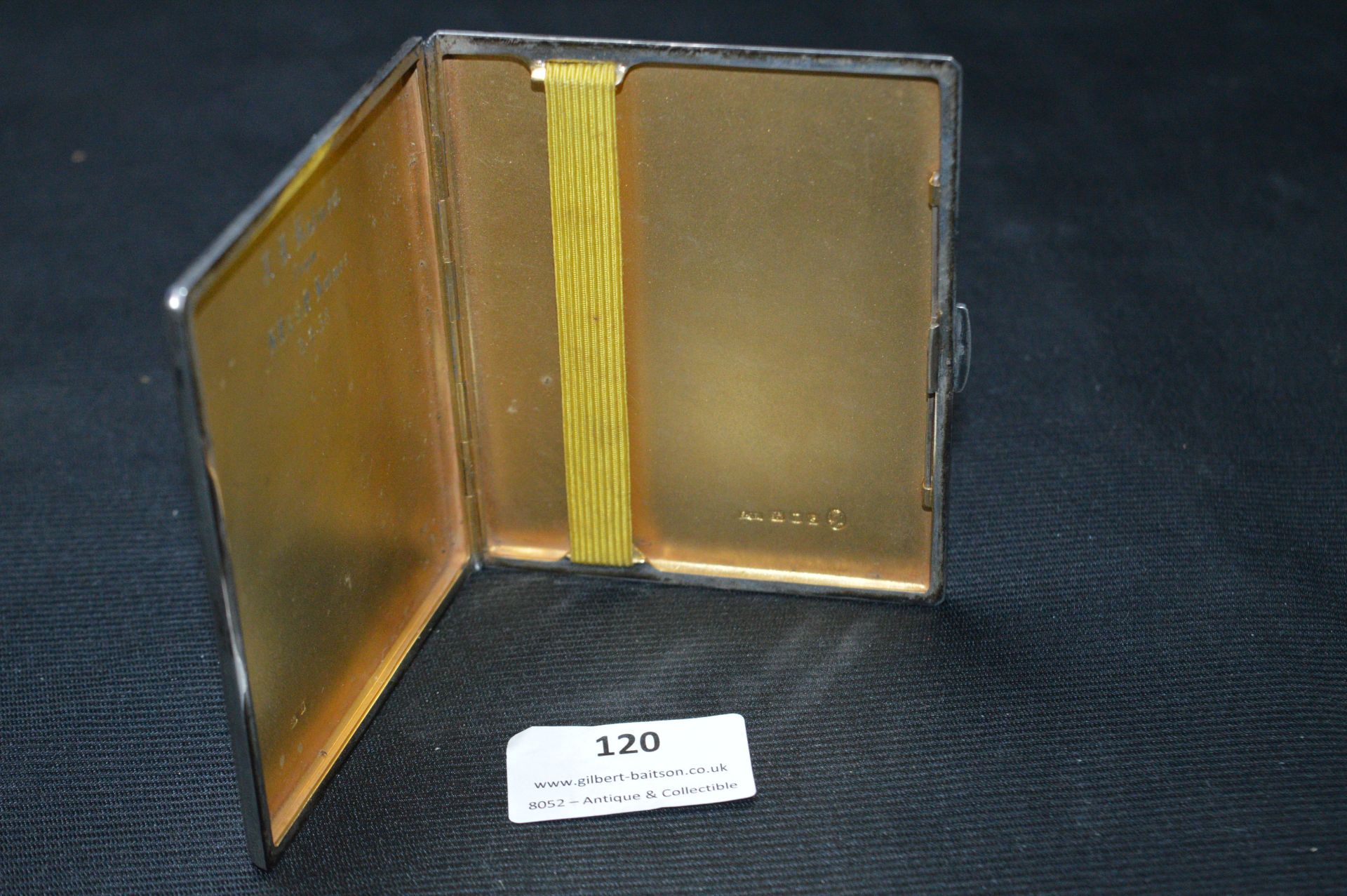 Hallmarked Silver Cigarette Case - London 1953, approx 153g gross