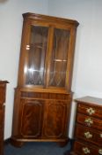 Glazed Front Corner Cabinet