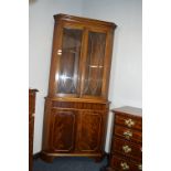 Glazed Front Corner Cabinet