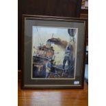 Adrian Thompson Watercolour of a Trawler